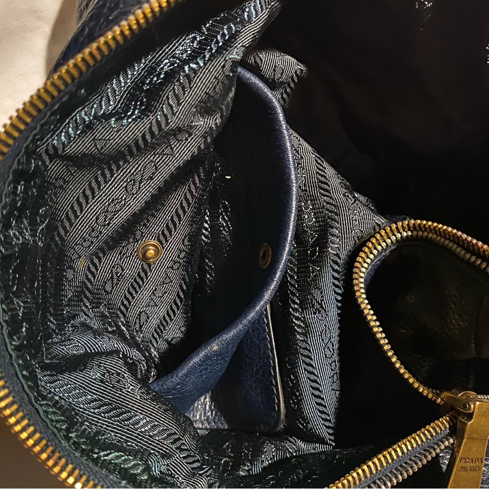 Large Navy Blue PRADA Hobo Bag - Picture 11 of 11